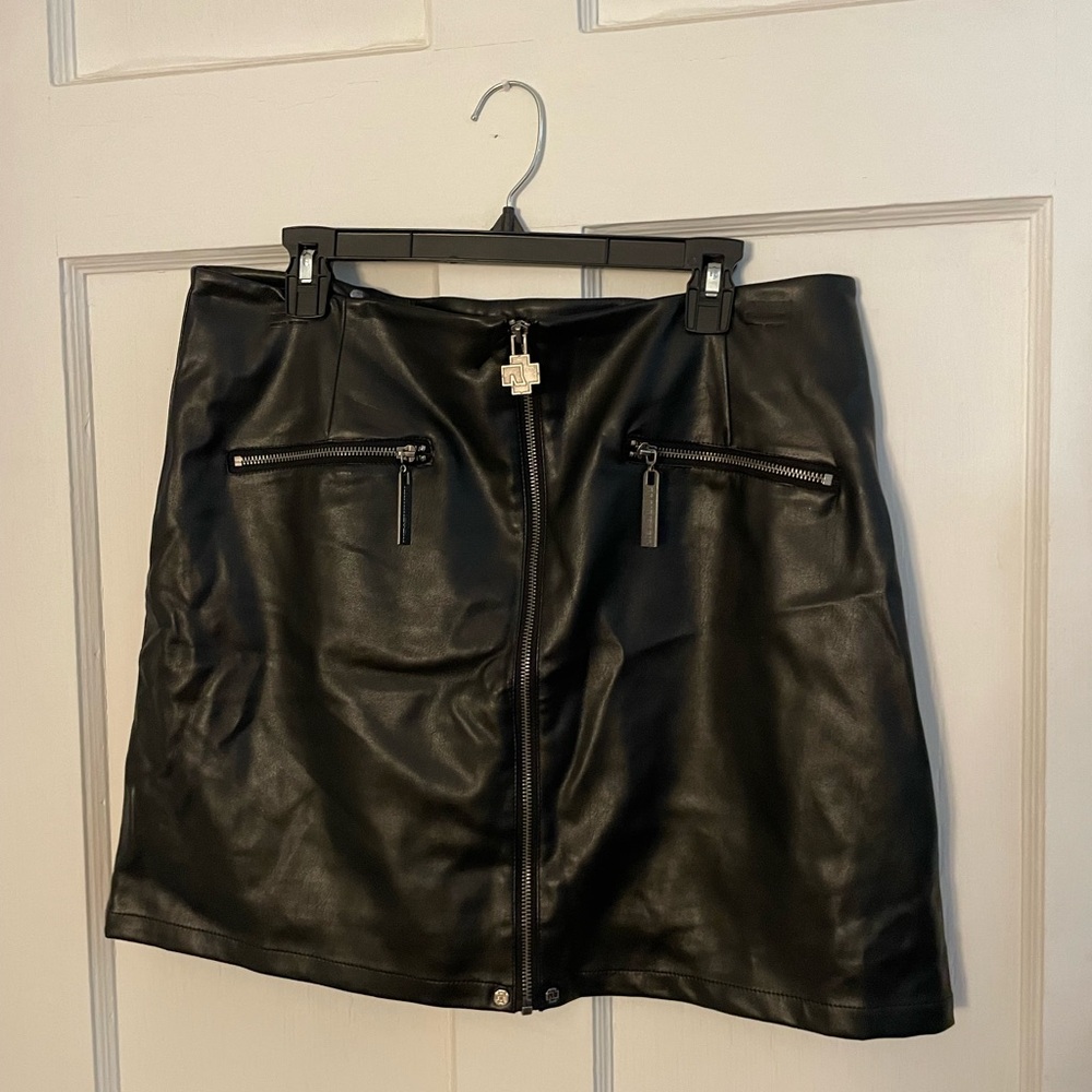 Rammstein faux leather short skirt